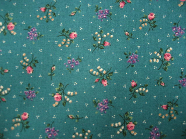 Teal with flowers